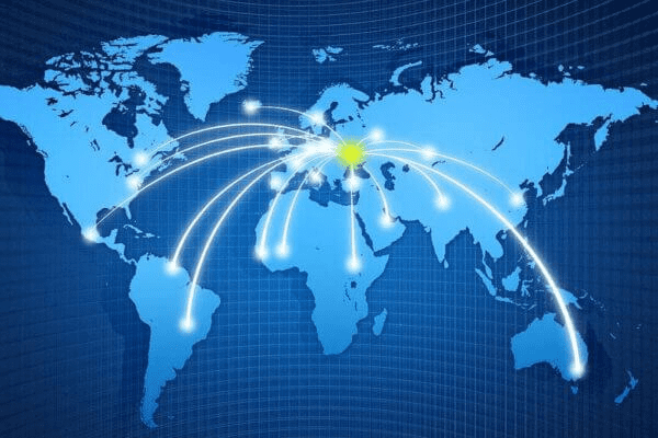 Global network distribution map